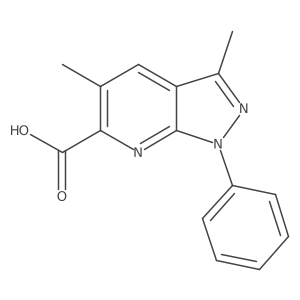 3,5-Dimethyl-1-phenyl-1H-pyrazolo[3,4-b]pyridine-6-carboxylic acid Structure