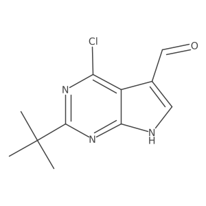 2-(tert-Butyl)-4-chloro-7H-pyrrolo[2,3-d]pyrimidine-5-carbaldehyde Structure