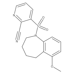 3-[(6-methoxy-2,3,4,5-tetrahydro-1H-1-benzazepin-1-yl)sulfonyl]pyridine-2-carbonitrile结构式