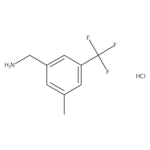[3-Methyl-5-(trifluoromethyl)phenyl]methanamine hydrochloride结构式