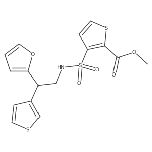 Methyl 3-{[2-(furan-2-yl)-2-(thiophen-3-yl)ethyl]sulfamoyl}thiophene-2-carboxylate结构式