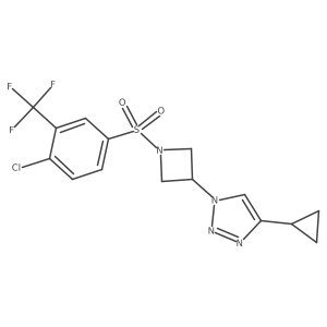 1-(1-((4-chloro-3-(trifluoromethyl)phenyl)sulfonyl)azetidin-3-yl)-4-cyclopropyl-1H-1,2,3-triazole Structure