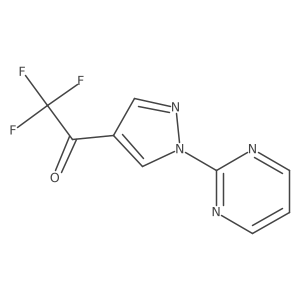 2,2,2-trifluoro-1-[1-(pyrimidin-2-yl)-1H-pyrazol-4-yl]ethan-1-one Structure