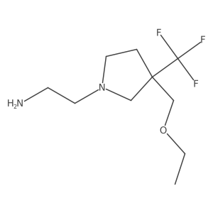 2-(3-(Ethoxymethyl)-3-(trifluoromethyl)pyrrolidin-1-yl)ethan-1-amine结构式