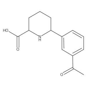 6-(3-Acetylphenyl)piperidine-2-carboxylic acid结构式