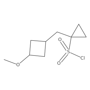 1-[(3-Methoxycyclobutyl)methyl]cyclopropane-1-sulfonyl chloride Structure