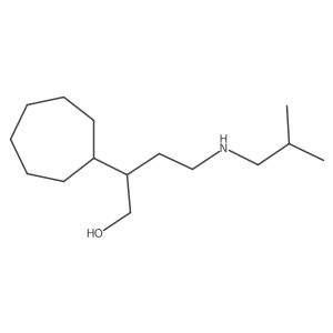 2-Cycloheptyl-4-[(2-methylpropyl)amino]butan-1-ol结构式