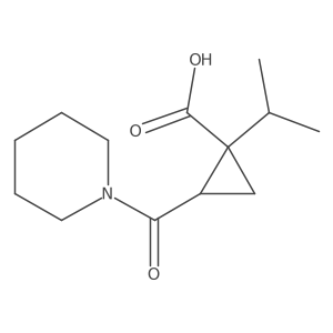 2-(Piperidine-1-carbonyl)-1-(propan-2-yl)cyclopropane-1-carboxylic acid Structure