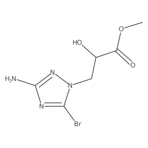 methyl 3-(3-amino-5-bromo-1H-1,2,4-triazol-1-yl)-2-hydroxypropanoate Structure