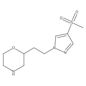 2-[2-(4-methanesulfonyl-1H-pyrazol-1-yl)ethyl]morpholine结构式