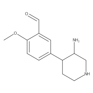5-(3-Aminopiperidin-4-yl)-2-methoxybenzaldehyde结构式
