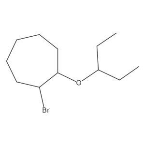 1-Bromo-2-(pentan-3-yloxy)cycloheptane结构式