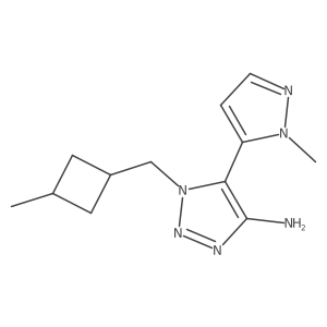 5-(1-methyl-1H-pyrazol-5-yl)-1-[(3-methylcyclobutyl)methyl]-1H-1,2,3-triazol-4-amine Structure