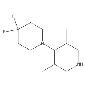 4-(4,4-Difluoropiperidin-1-yl)-3,5-dimethylpiperidine结构式