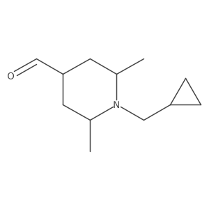 1-(Cyclopropylmethyl)-2,6-dimethylpiperidine-4-carbaldehyde Structure