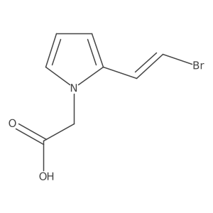 2-[2-(2-bromoethenyl)-1H-pyrrol-1-yl]acetic acid结构式