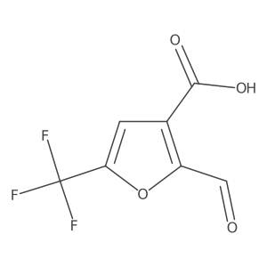 2-Formyl-5-(trifluoromethyl)furan-3-carboxylic acid结构式