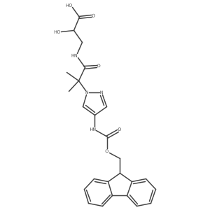 (2S)-3-{2-[4-({[(9H-fluoren-9-yl)methoxy]carbonyl}amino)-1H-pyrazol-1-yl]-2-methylpropanamido}-2-hydroxypropanoic acid结构式