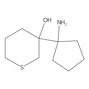 3-(1-Aminocyclopentyl)thian-3-ol结构式
