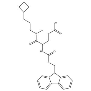 4-[(3-cyclobutylpropyl)(methyl)carbamoyl]-4-({[(9H-fluoren-9-yl)methoxy]carbonyl}amino)butanoic acid结构式