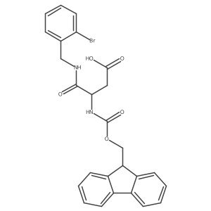 3-{[(2-bromophenyl)methyl]carbamoyl}-3-({[(9H-fluoren-9-yl)methoxy]carbonyl}amino)propanoic acid结构式