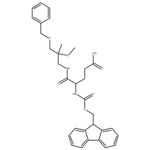 4-{[3-(benzyloxy)-2-methoxy-2-methylpropyl]carbamoyl}-4-({[(9H-fluoren-9-yl)methoxy]carbonyl}amino)butanoic acid结构式