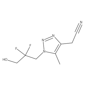 2-[1-(2,2-difluoro-3-hydroxypropyl)-5-methyl-1H-1,2,3-triazol-4-yl]acetonitrile Structure