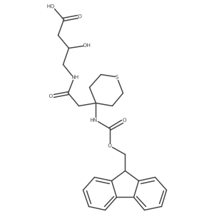 4-{2-[4-({[(9H-fluoren-9-yl)methoxy]carbonyl}amino)thian-4-yl]acetamido}-3-hydroxybutanoic acid Structure