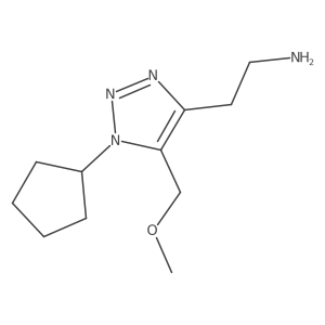 2-[1-cyclopentyl-5-(methoxymethyl)-1H-1,2,3-triazol-4-yl]ethan-1-amine结构式