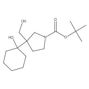 Tert-butyl 3-(1-hydroxycyclohexyl)-3-(hydroxymethyl)pyrrolidine-1-carboxylate Structure