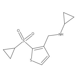 N-{[2-(cyclopropanesulfonyl)thiophen-3-yl]methyl}cyclopropanamine结构式