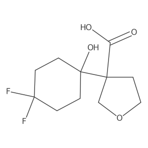 3-(4,4-Difluoro-1-hydroxycyclohexyl)oxolane-3-carboxylic acid Structure