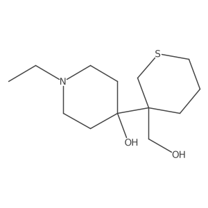 1-Ethyl-4-[3-(hydroxymethyl)thian-3-yl]piperidin-4-ol Structure