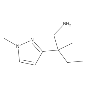 2-methyl-2-(1-methyl-1H-pyrazol-3-yl)butan-1-amine Structure