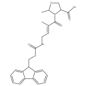 3-[4-({[(9H-fluoren-9-yl)methoxy]carbonyl}amino)-2-methylbut-2-enoyl]-2-methyl-1,3-thiazolidine-4-carboxylic acid结构式