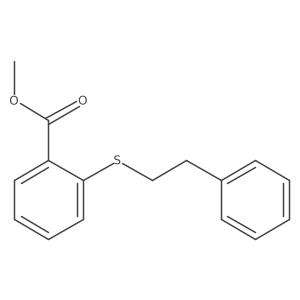 Benzoic acid,2-[(2-phenylethyl)thio]-,methyl ester Structure