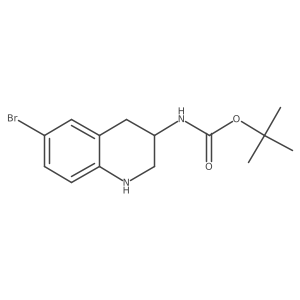 tert-Butyl (6-bromo-1,2,3,4-tetrahydroquinolin-3-yl)carbamate结构式