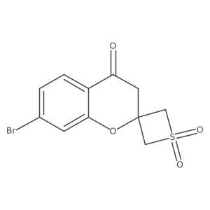 7-Bromospiro[chromane-2,3'-thietan]-4-one 1',1'-dioxide结构式