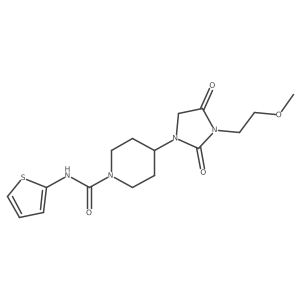 4-(3-(2-methoxyethyl)-2,4-dioxoimidazolidin-1-yl)-N-(thiophen-2-yl)piperidine-1-carboxamide Structure