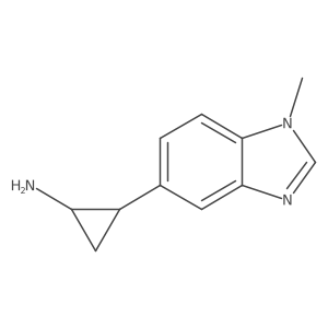 rac-(1R,2S)-2-(1-methyl-1H-1,3-benzodiazol-5-yl)cyclopropan-1-amine结构式