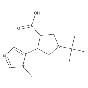 1-tert-butyl-4-(1-methyl-1H-imidazol-5-yl)pyrrolidine-3-carboxylic acid结构式