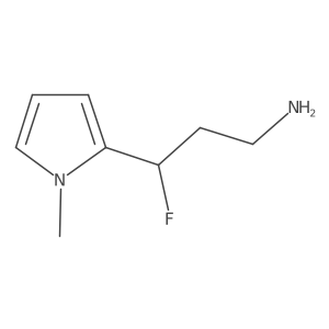 3-fluoro-3-(1-methyl-1H-pyrrol-2-yl)propan-1-amine结构式