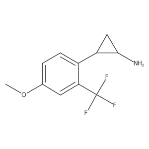 2-[4-Methoxy-2-(trifluoromethyl)phenyl]cyclopropan-1-amine Structure