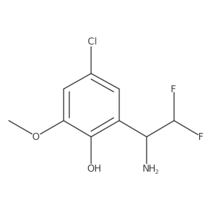 2-(1-Amino-2,2-difluoroethyl)-4-chloro-6-methoxyphenol Structure