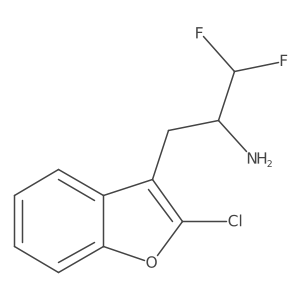 3-(2-Chloro-1-benzofuran-3-yl)-1,1-difluoropropan-2-amine结构式