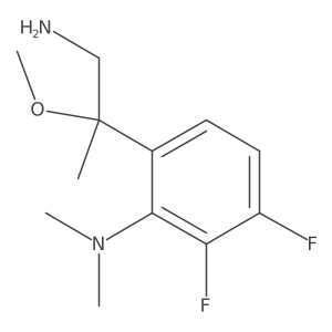 6-(1-amino-2-methoxypropan-2-yl)-2,3-difluoro-N,N-dimethylaniline结构式