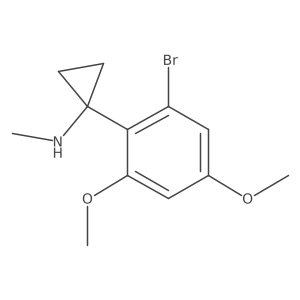 1-(2-bromo-4,6-dimethoxyphenyl)-N-methylcyclopropan-1-amine结构式
