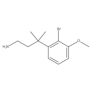 3-(2-Bromo-3-methoxyphenyl)-3-methylbutan-1-amine结构式