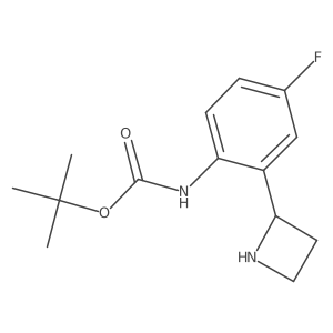 tert-butyl N-[2-(azetidin-2-yl)-4-fluorophenyl]carbamate Structure