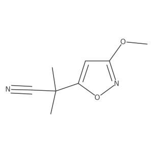 2-(3-Methoxy-1,2-oxazol-5-yl)-2-methylpropanenitrile Structure